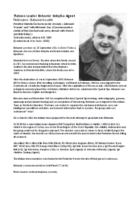 A preview of a PDF biography for Kobylka, Bohumír
